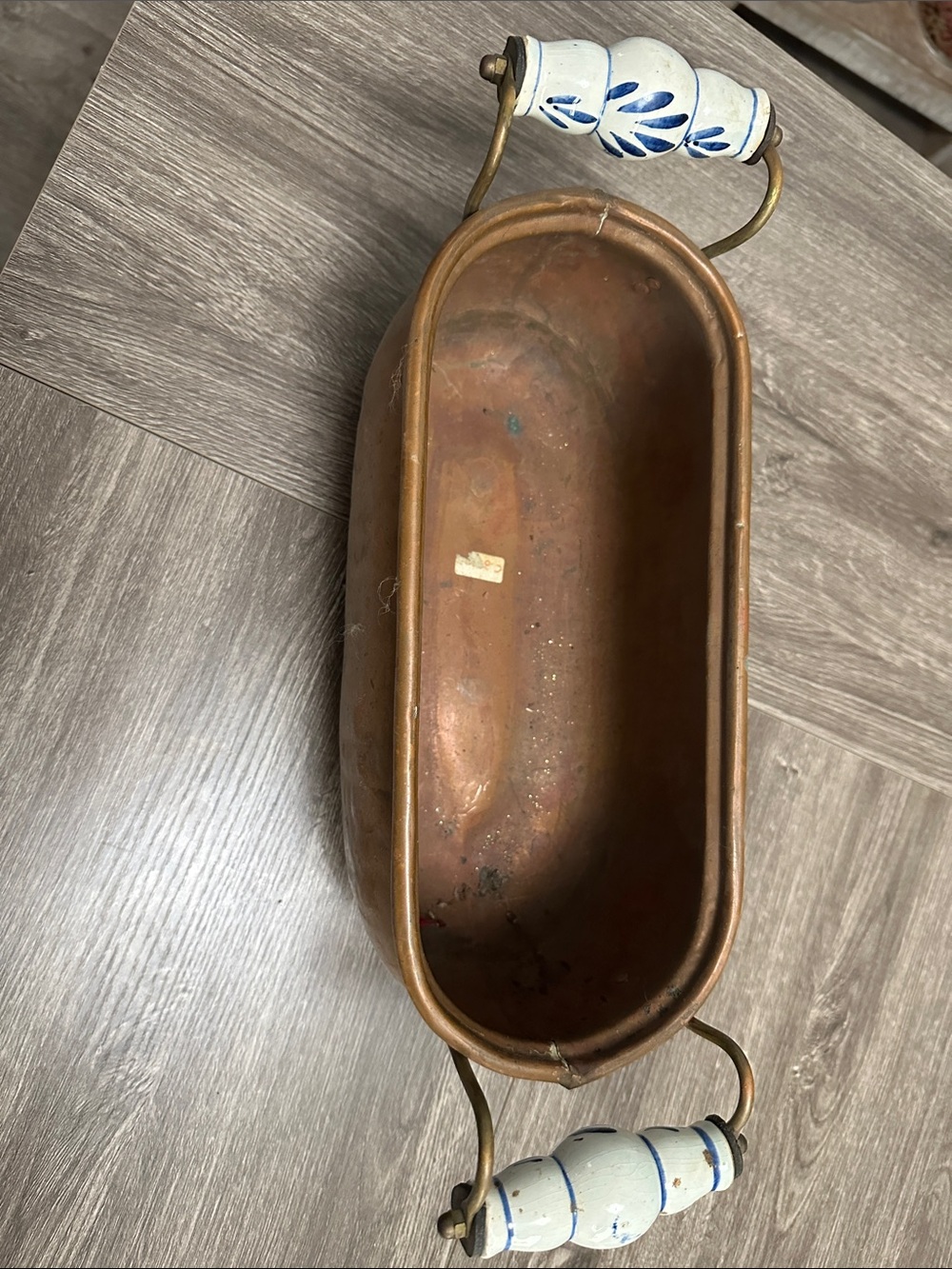 Antique Oval Copper  / Decorative Pan